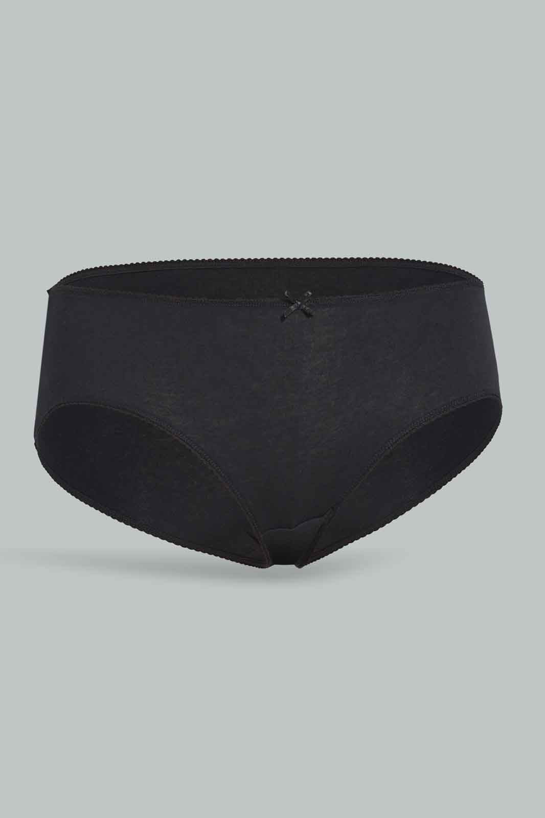 Redtag-PLUS-(PACK-4)---SOLID-BOYLEG,Black,Beige,White,Black-365,-Category:Briefs,-Colour:Assorted,-Deals:New-In,-Dept:Ladieswear,-Filter:Women's-Clothing,-New-In-Women-APL,-Non-Sale,-Section:Women,-Women-Briefs--