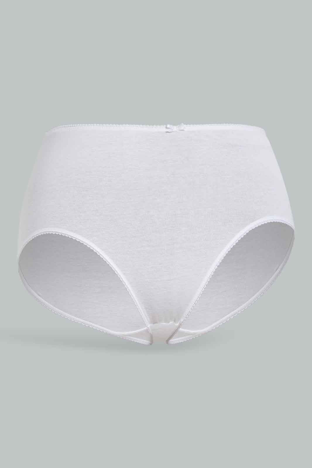 Redtag-PLUS-(PACK-4)---SOLID-FULL-MAMA,Black,Beige,White,Black-365,-Category:Briefs,-Colour:Assorted,-Deals:New-In,-Dept:Ladieswear,-Filter:Women's-Clothing,-New-In-Women-APL,-Non-Sale,-Section:Women,-Women-Briefs--