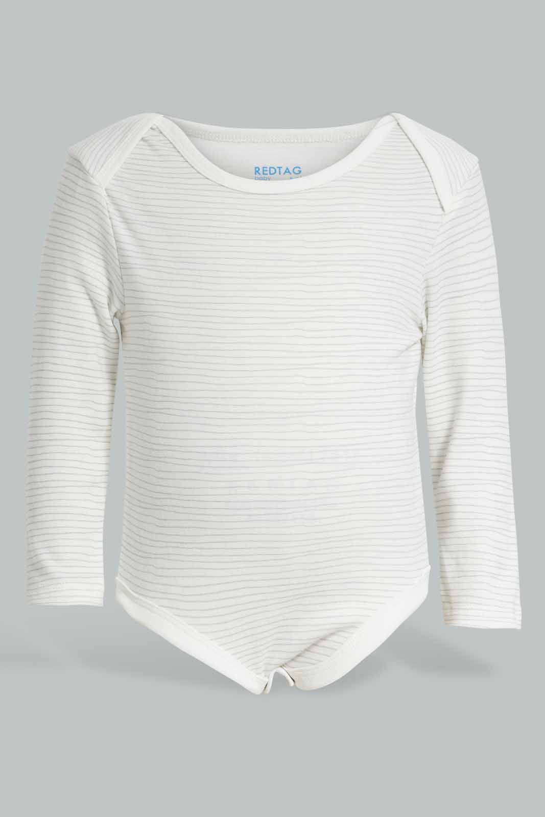 Redtag-Grey-5-pack-body-suit-Category:Bodysuits,-Colour:Grey,-Deals:New-In,-Filter:Baby-(0-to-12-Mths),-NBB-Bodysuits,-New-In-NBB-APL,-Non-Sale,-Section:Boys-(0-to-14Yrs),-W22A-Baby-0 to 12 Months