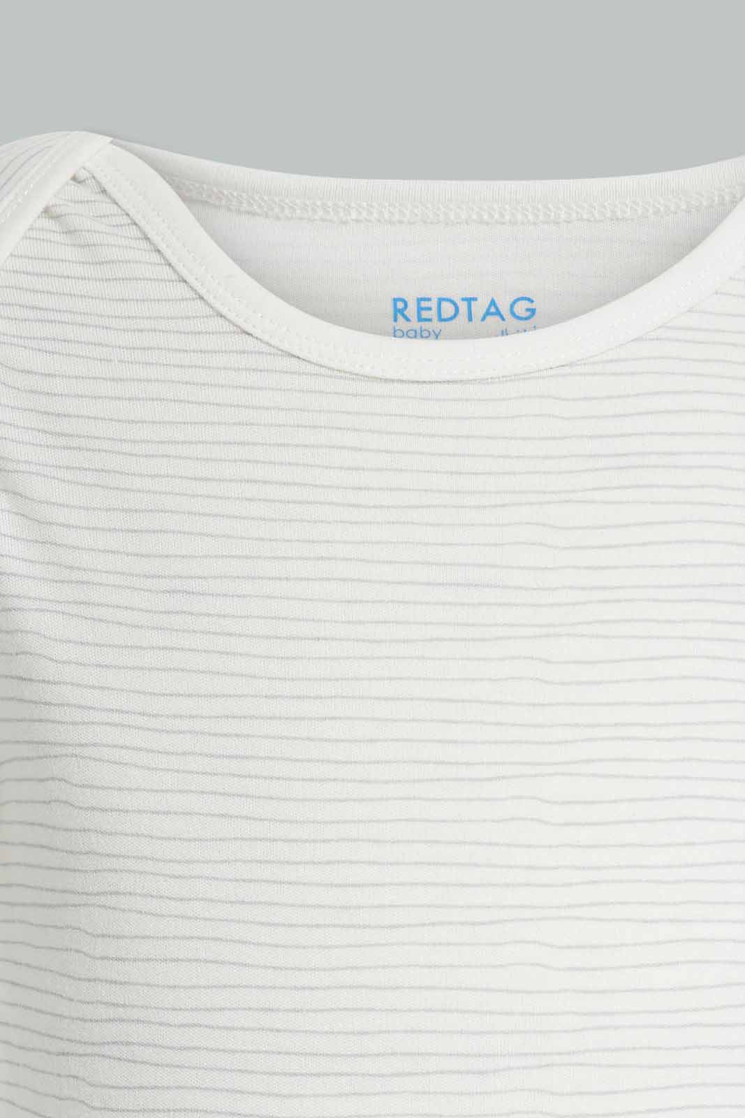 Redtag-Grey-5-pack-body-suit-Category:Bodysuits,-Colour:Grey,-Deals:New-In,-Filter:Baby-(0-to-12-Mths),-NBB-Bodysuits,-New-In-NBB-APL,-Non-Sale,-Section:Boys-(0-to-14Yrs),-W22A-Baby-0 to 12 Months