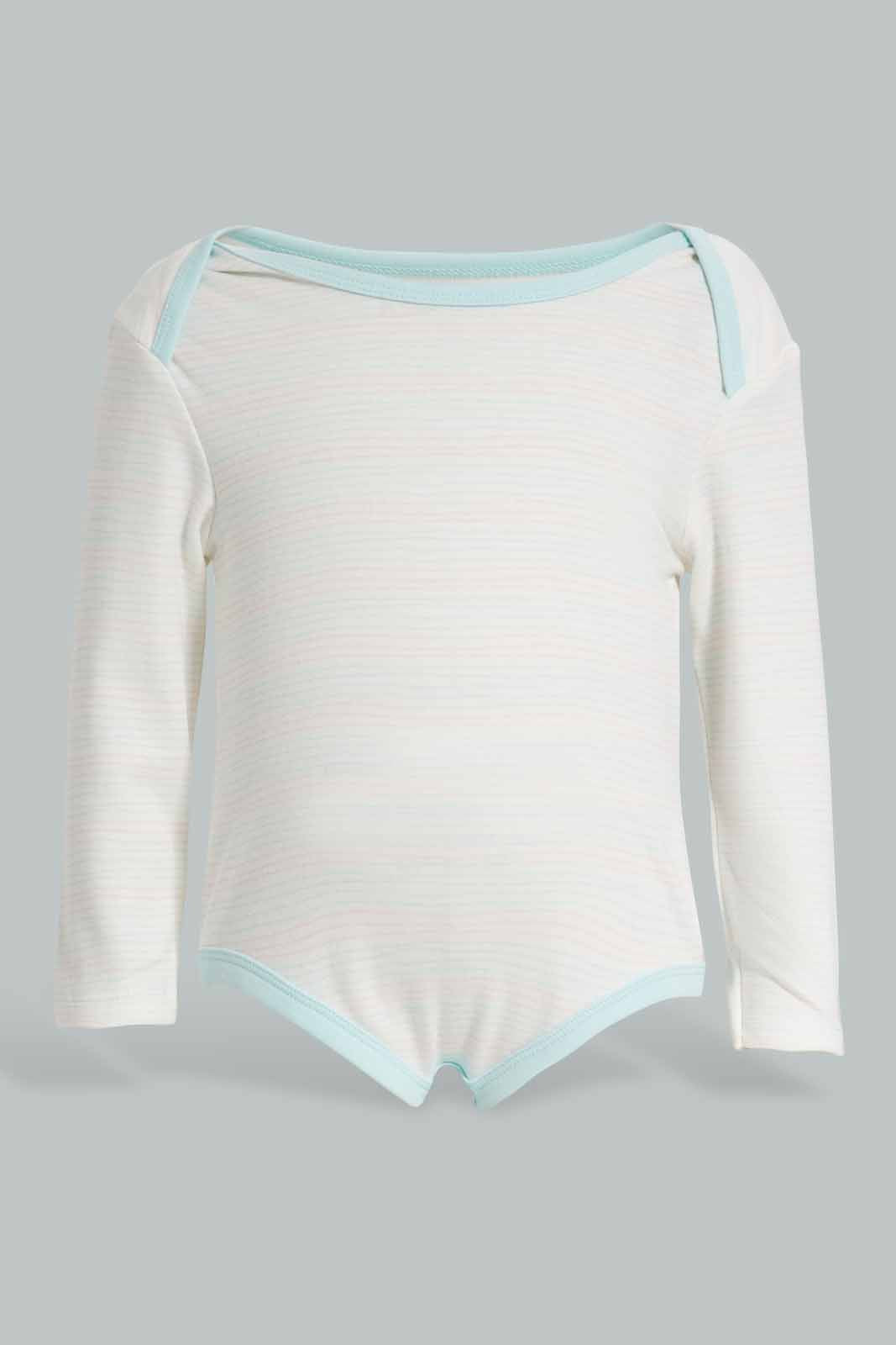 Redtag-Yellow-5-pack-body-suit-Category:Bodysuits,-Colour:Yellow,-Deals:New-In,-Filter:Baby-(0-to-12-Mths),-NBB-Bodysuits,-New-In-NBB-APL,-Non-Sale,-Section:Boys-(0-to-14Yrs),-W22A-Baby-0 to 12 Months
