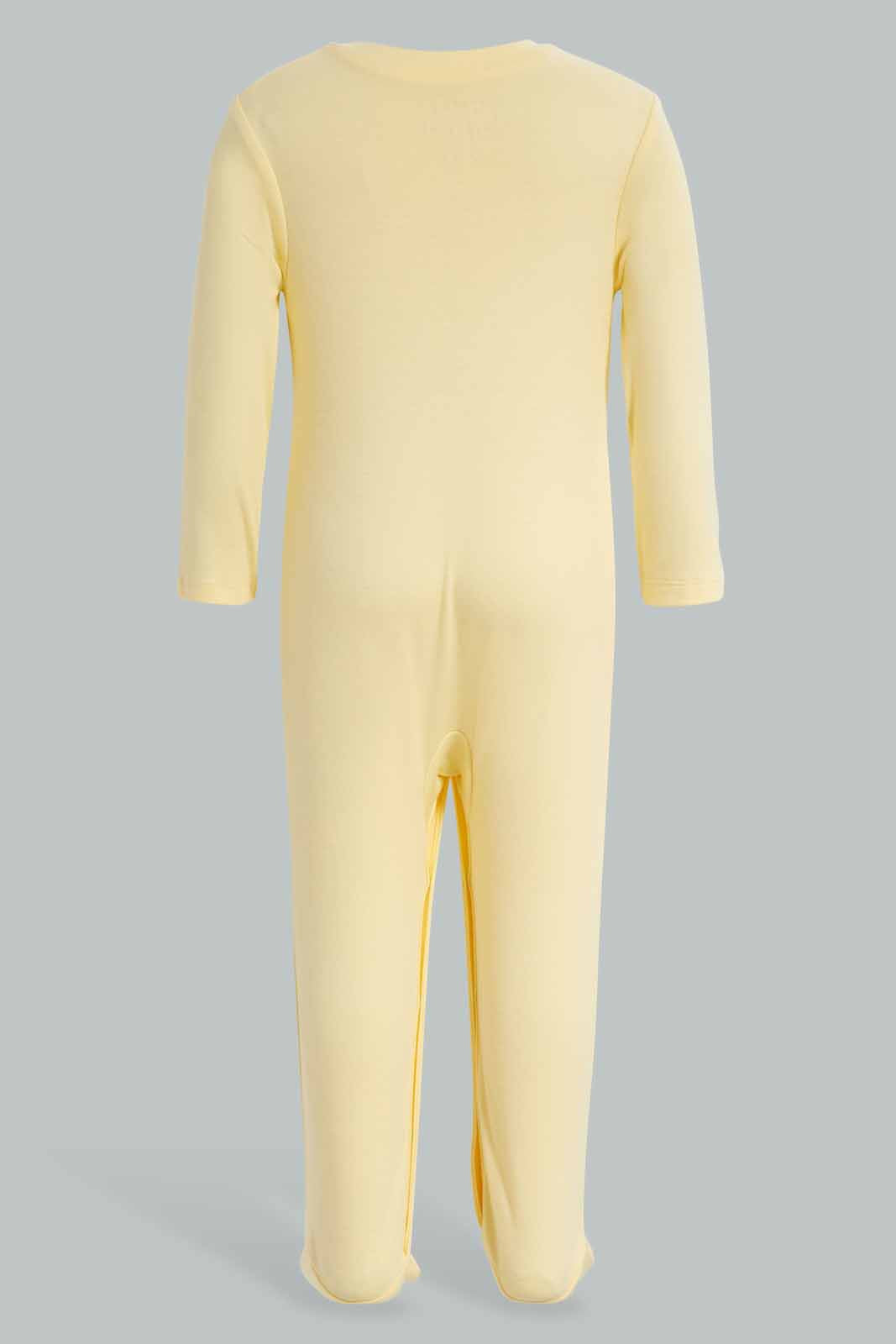 Redtag-Yellow-3-pack-sleep-suit-Category:Sleepsuits,-Colour:Yellow,-Deals:New-In,-Filter:Baby-(0-to-12-Mths),-NBB-Sleepsuits,-New-In-NBB-APL,-Non-Sale,-Section:Boys-(0-to-14Yrs),-W22A-Baby-0 to 12 Months