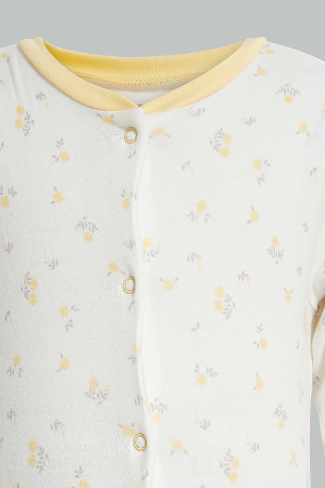 Redtag-Yellow-3-pack-sleep-suit-Category:Sleepsuits,-Colour:Yellow,-Deals:New-In,-Filter:Baby-(0-to-12-Mths),-NBB-Sleepsuits,-New-In-NBB-APL,-Non-Sale,-Section:Boys-(0-to-14Yrs),-W22A-Baby-0 to 12 Months