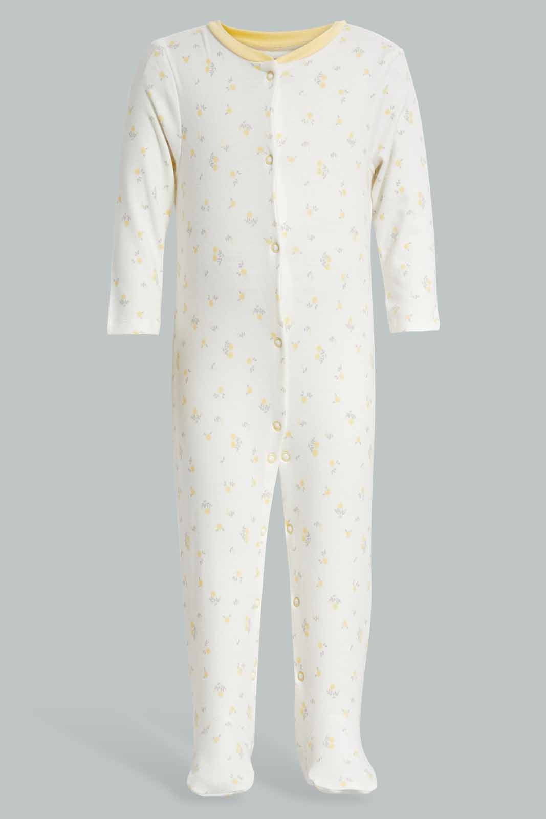 Redtag-Yellow-3-pack-sleep-suit-Category:Sleepsuits,-Colour:Yellow,-Deals:New-In,-Filter:Baby-(0-to-12-Mths),-NBB-Sleepsuits,-New-In-NBB-APL,-Non-Sale,-Section:Boys-(0-to-14Yrs),-W22A-Baby-0 to 12 Months