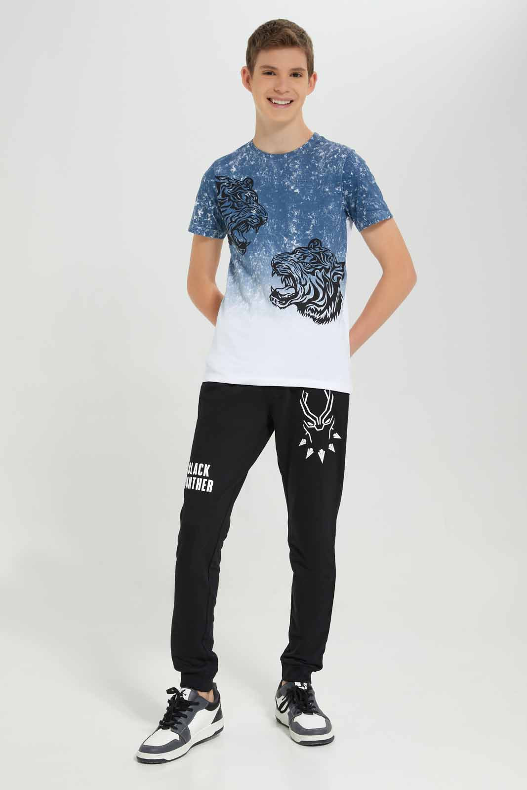 Senior Boys Black Panther Active Pants