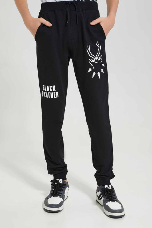 Senior Boys Black Panther Active Pants