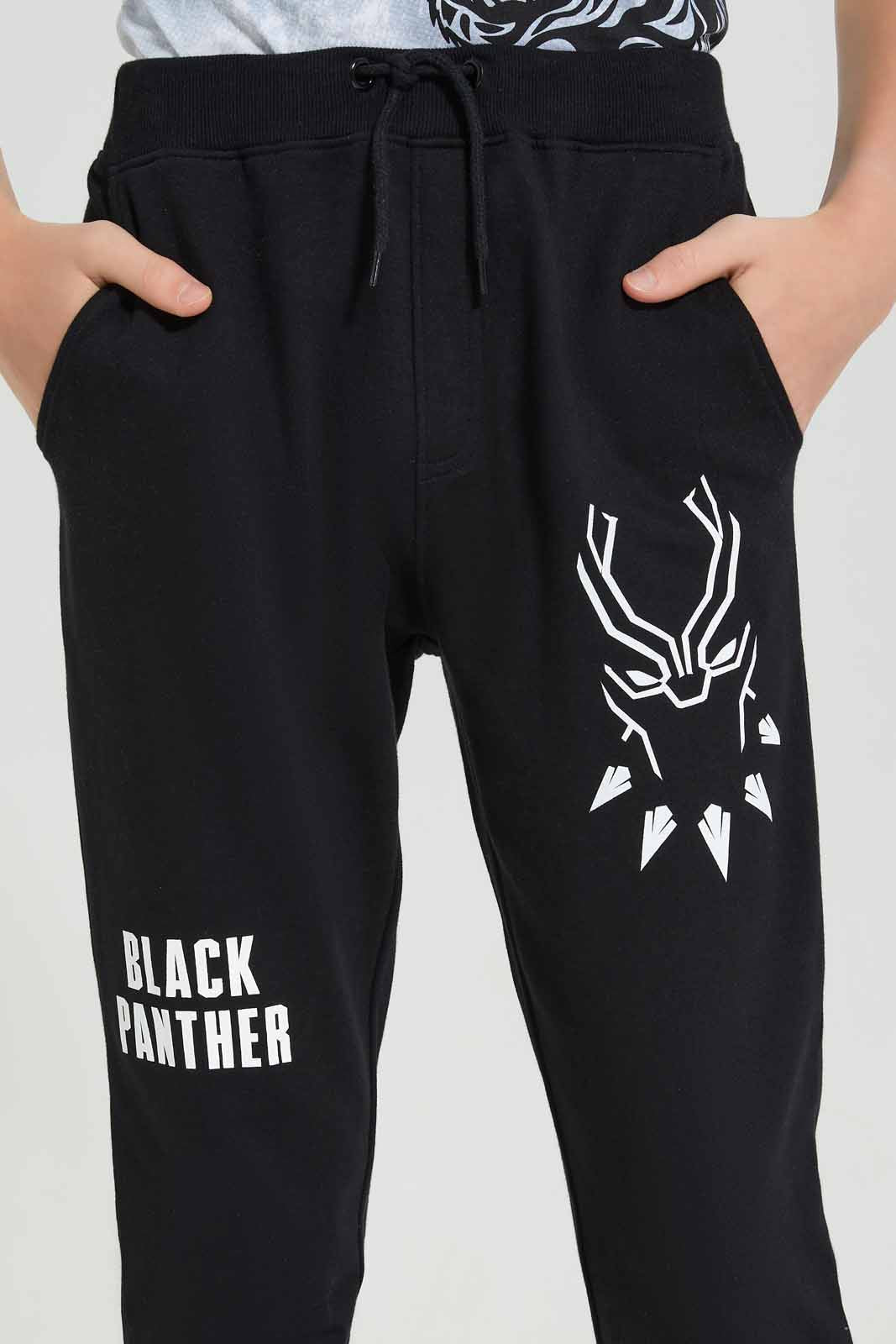 Senior Boys Black Panther Active Pants