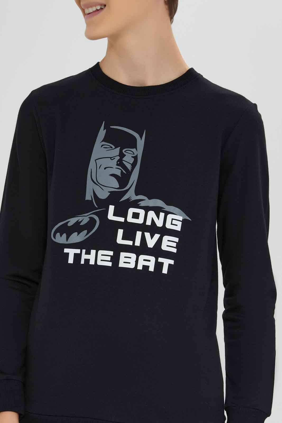Redtag-Black-Batman-Sweatshirt-BSR-Sweatshirts,-Category:Sweatshirts,-Colour:Black,-Deals:New-In,-Dept:Boys,-Filter:Senior-Boys-(8-to-14-Yrs),-New-In-BSR-APL,-Non-Sale,-Section:Boys-(0-to-14Yrs),-TBL,-W22B-Senior-Boys-9 to 14 Years