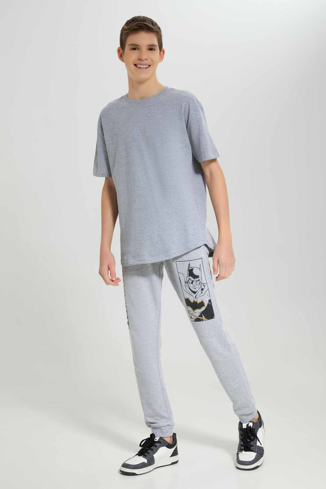 Redtag-Grey-Melange-Captain-America-Pants-BSR-Joggers,-Category:Joggers,-Colour:Grey,-Deals:New-In,-Filter:Senior-Boys-(8-to-14-Yrs),-New-In-BSR-APL,-Non-Sale,-Section:Boys-(0-to-14Yrs),-TBL,-W22B-Senior-Boys-9 to 14 Years