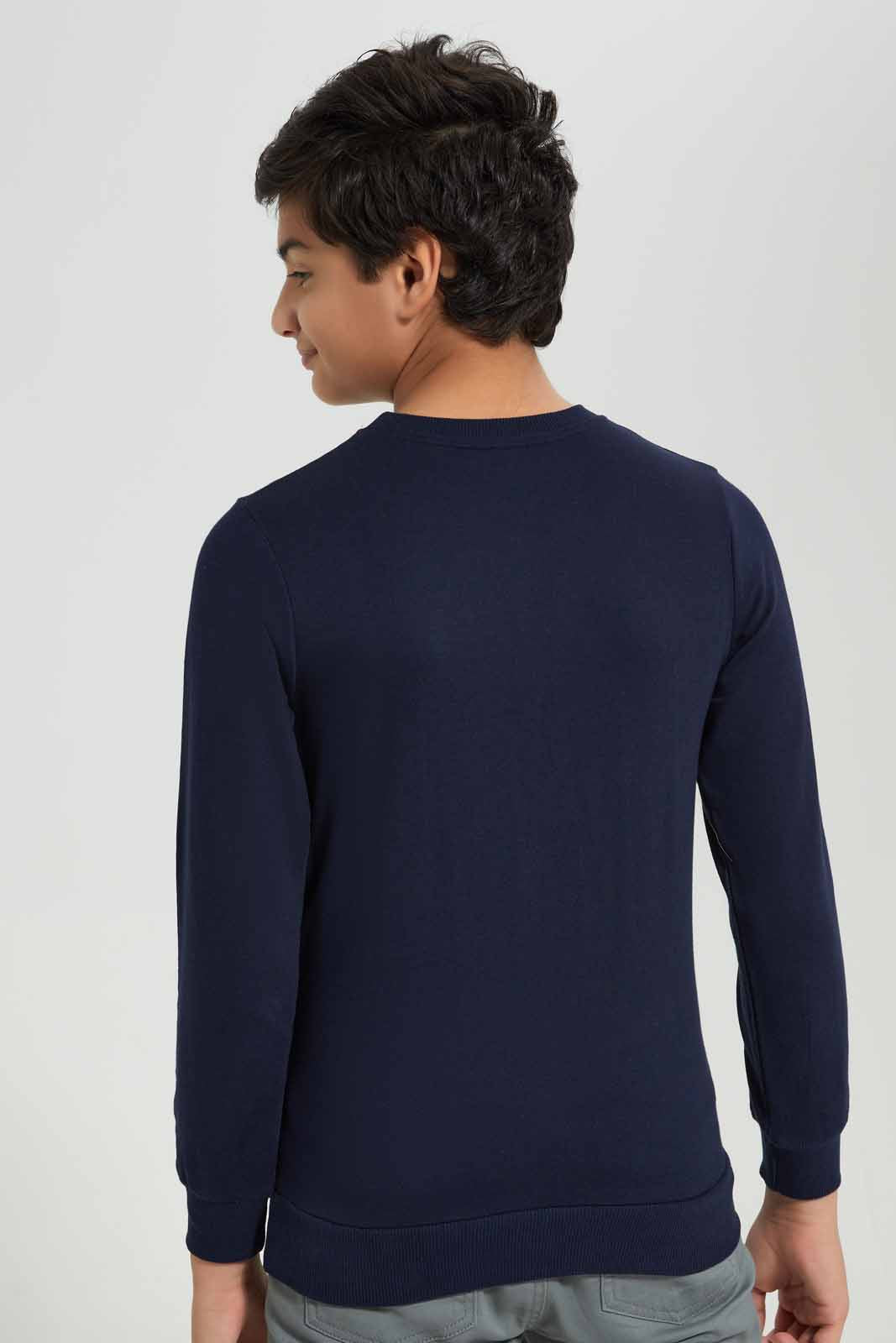 Redtag-Navy-Spiderman-Sweatshirt-BSR-Sweatshirts,-Category:Sweatshirts,-CHR,-Colour:Navy,-Deals:New-In,-Filter:Senior-Boys-(8-to-14-Yrs),-New-In-BSR-APL,-Non-Sale,-Section:Boys-(0-to-14Yrs),-TBL,-W22B-Senior-Boys-9 to 14 Years