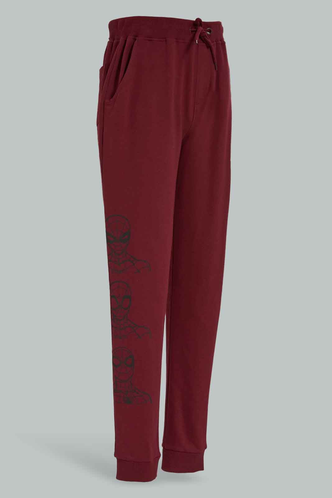 Maroon With Black Panther Active Pants