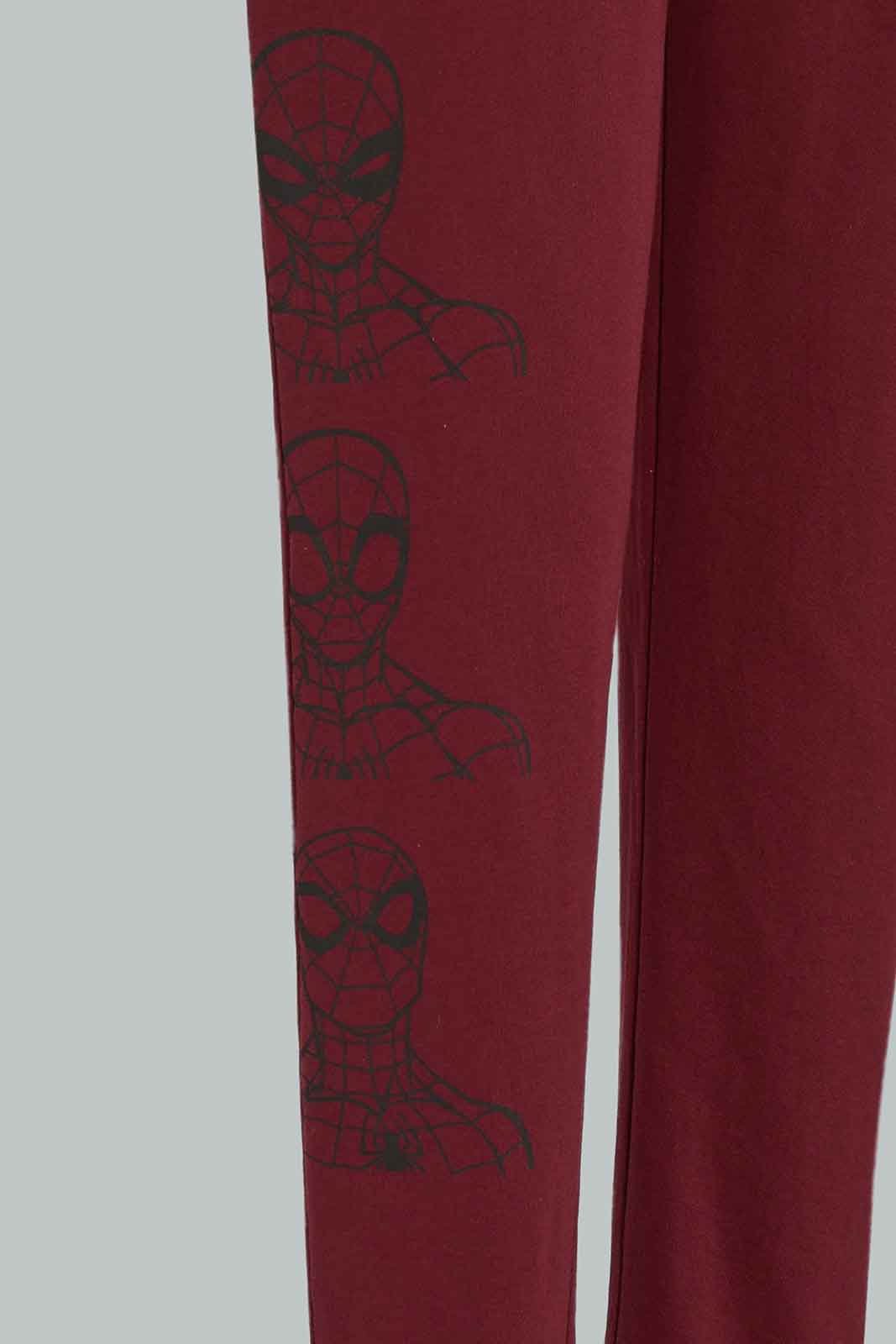 Maroon With Black Panther Active Pants