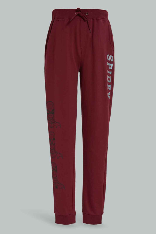 Maroon With Black Panther Active Pants