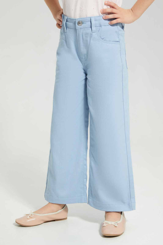 Redtag-Blue-Wide-Leg-Jeans-Category:Jeans,-Colour:Beige,-Deals:New-In,-Filter:Girls-(2-to-8-Yrs),-GIR-Jeans,-New-In-GIR-APL,-Non-Sale,-Section:Girls-(0-to-14Yrs),-W22A-Girls-2 to 8 Years