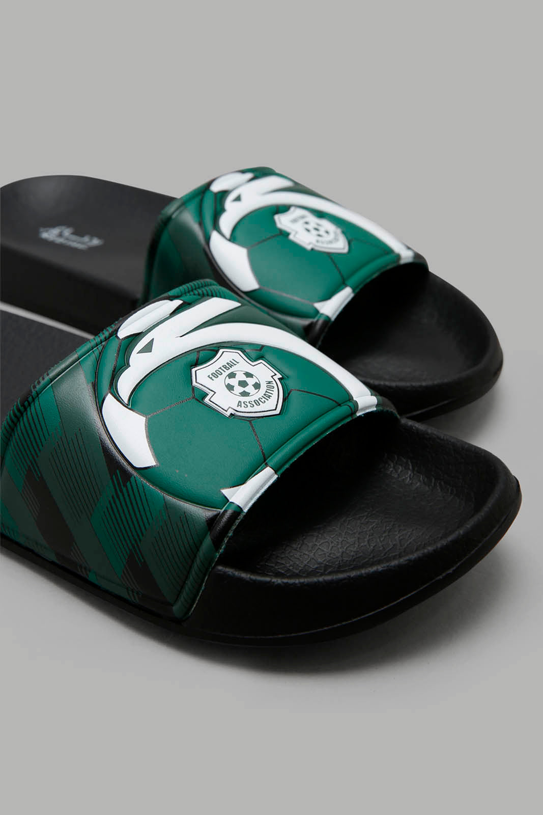 Redtag-Black-Printed-Ksa-Embossed-Slide-BSR-Flip-Flops,-Category:Flip-Flops,-Colour:Black,-Deals:New-In,-Filter:Boys-Footwear-(5-to-14-Yrs),-New-In-BSR-FOO,-Non-Sale,-Section:Boys-(0-to-14Yrs),-W22B-Senior-Boys-5 to 14 Years