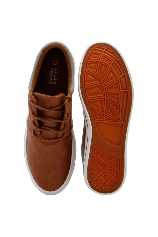 Redtag-Tan-Fabric-Block-Lace-Up-Sneaker-BSR-Shoes,-Category:Shoes,-Colour:Tan,-Deals:New-In,-Dept:Boys,-Filter:Boys-Footwear-(5-to-14-Yrs),-New-In-BSR-FOO,-Non-Sale,-Section:Boys-(0-to-14Yrs),-W22B-Senior-Boys-5 to 14 Years