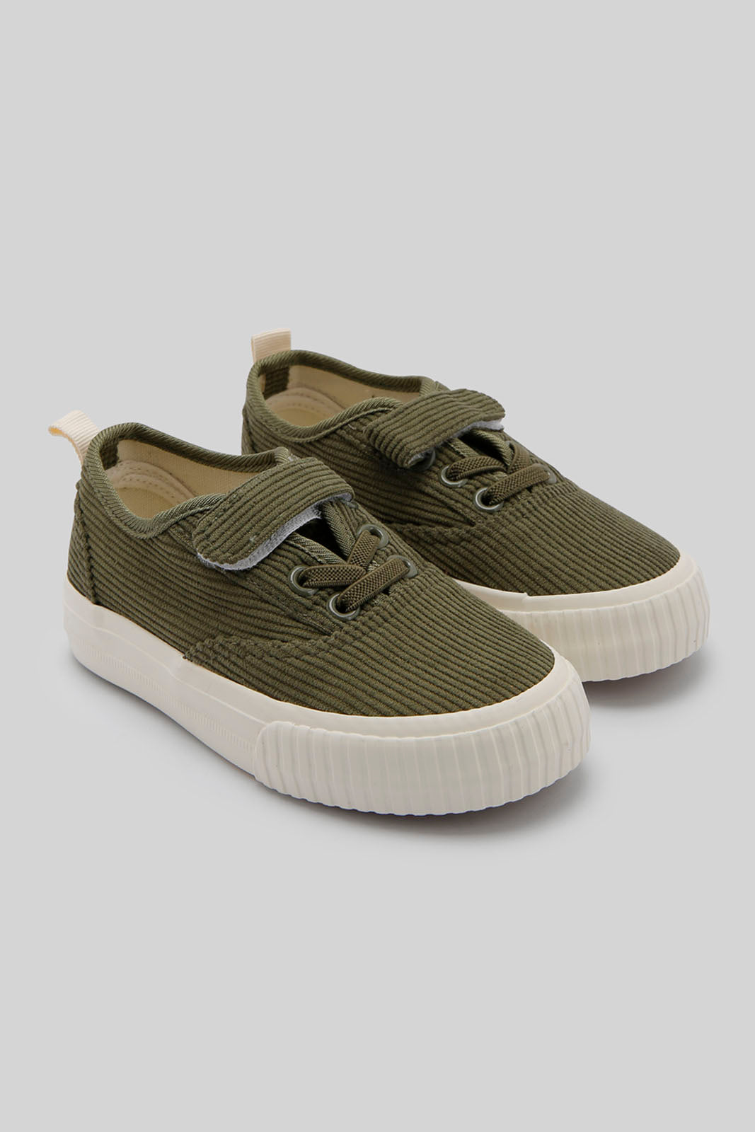 Redtag-Olive-Plimsoll-BOY-Shoes,-Category:Shoes,-Colour:Green,-Deals:New-In,-Filter:Boys-Footwear-(3-to-5-Yrs),-New-In-BOY-FOO,-Non-Sale,-Section:Boys-(0-to-14Yrs),-W22B-Boys-