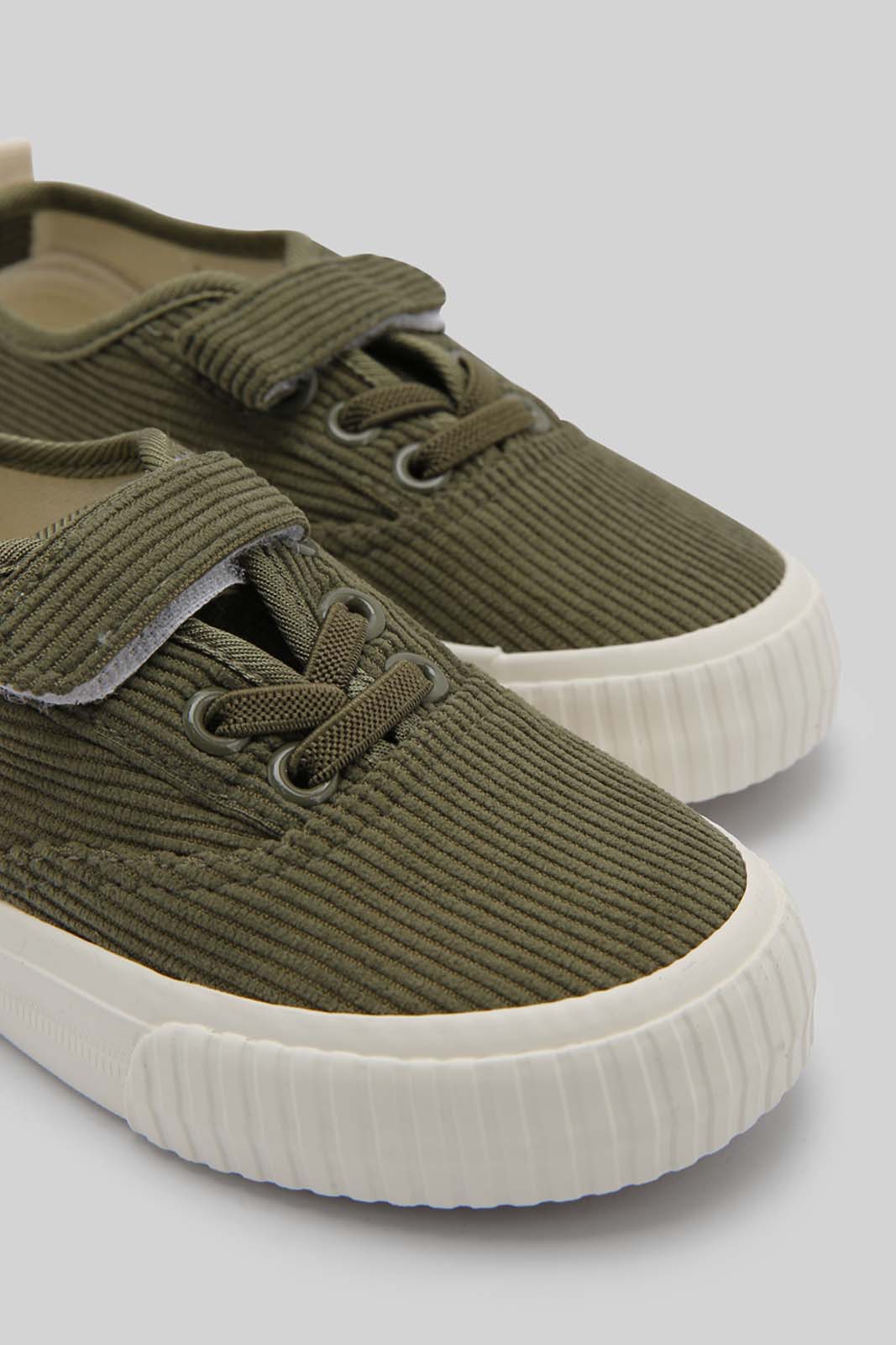 Redtag-Olive-Plimsoll-BOY-Shoes,-Category:Shoes,-Colour:Green,-Deals:New-In,-Filter:Boys-Footwear-(3-to-5-Yrs),-New-In-BOY-FOO,-Non-Sale,-Section:Boys-(0-to-14Yrs),-W22B-Boys-