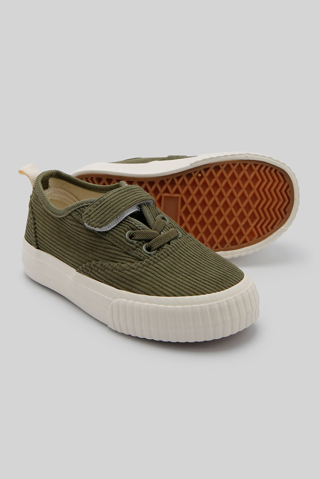 Redtag-Olive-Plimsoll-BOY-Shoes,-Category:Shoes,-Colour:Green,-Deals:New-In,-Filter:Boys-Footwear-(3-to-5-Yrs),-New-In-BOY-FOO,-Non-Sale,-Section:Boys-(0-to-14Yrs),-W22B-Boys-