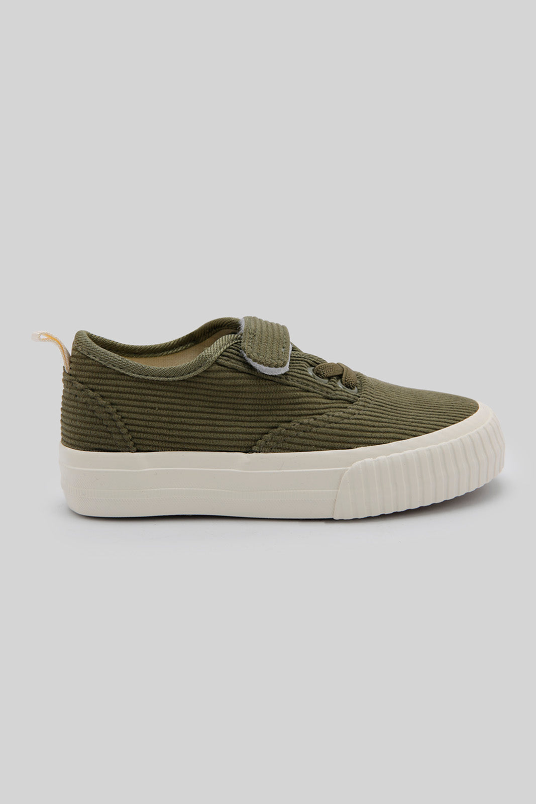 Redtag-Olive-Plimsoll-BOY-Shoes,-Category:Shoes,-Colour:Green,-Deals:New-In,-Filter:Boys-Footwear-(3-to-5-Yrs),-New-In-BOY-FOO,-Non-Sale,-Section:Boys-(0-to-14Yrs),-W22B-Boys-