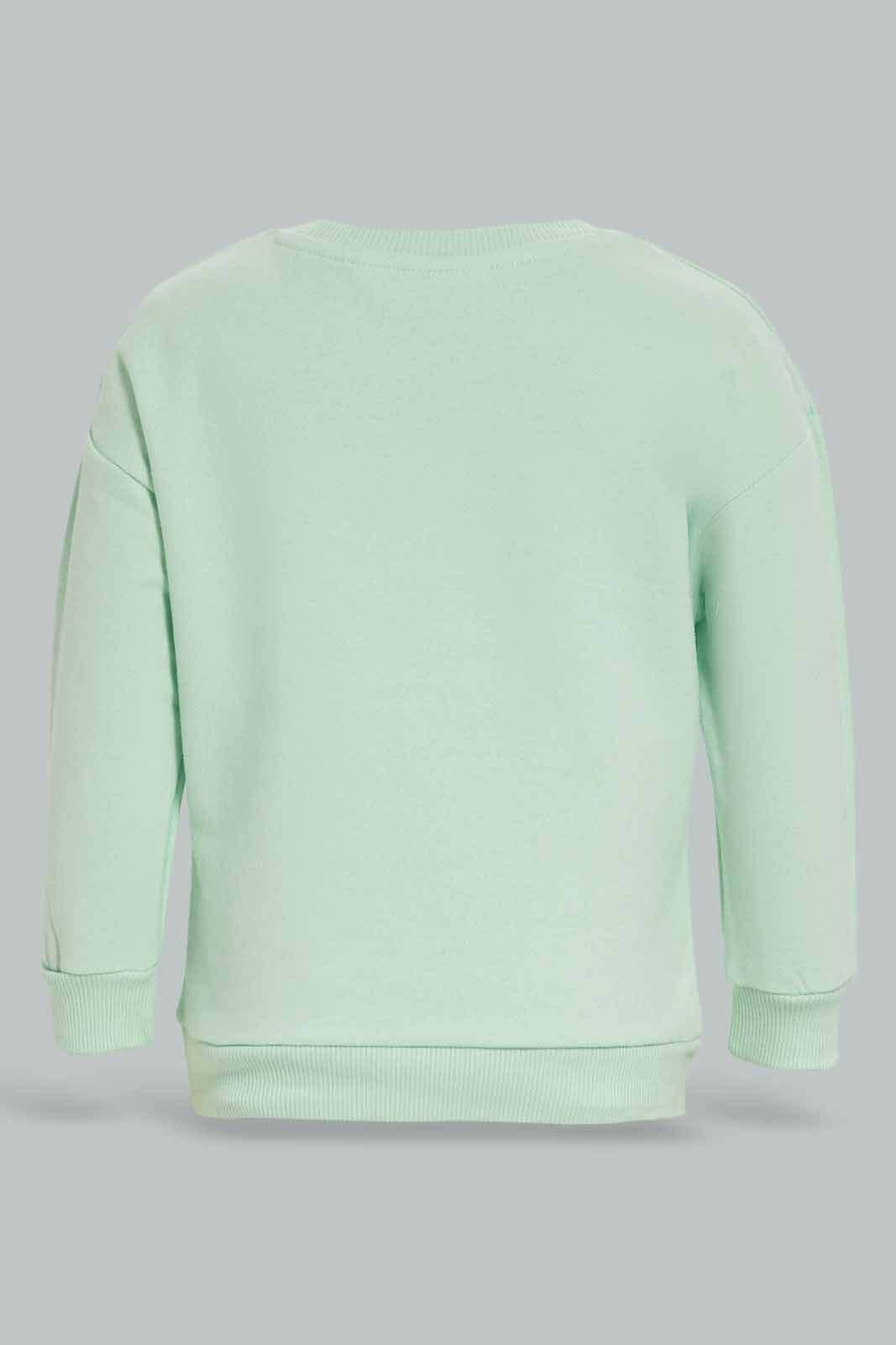 Baby Girls Pink And Mint Sweatshirt (Pack of 2)
