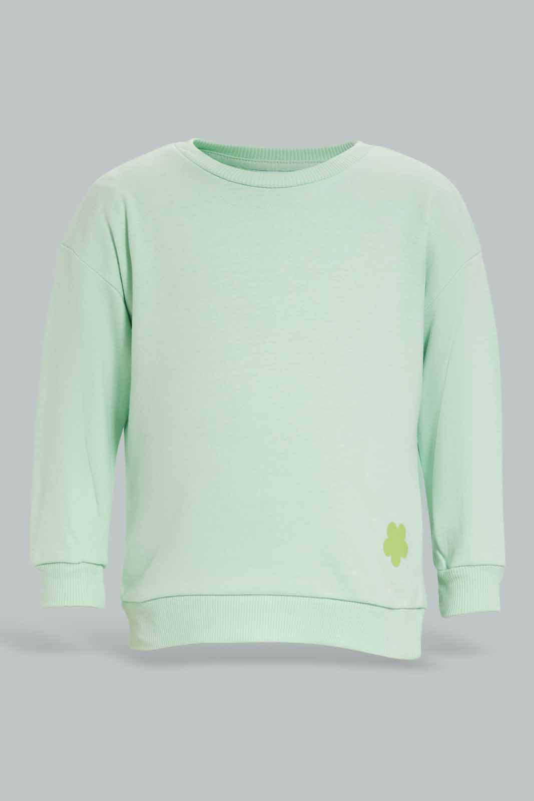 Baby Girls Pink And Mint Sweatshirt (Pack of 2)