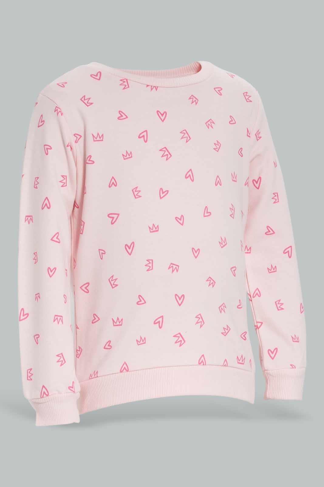 Baby Girls Navy And Pink Sweatshirt (Pack of 2)