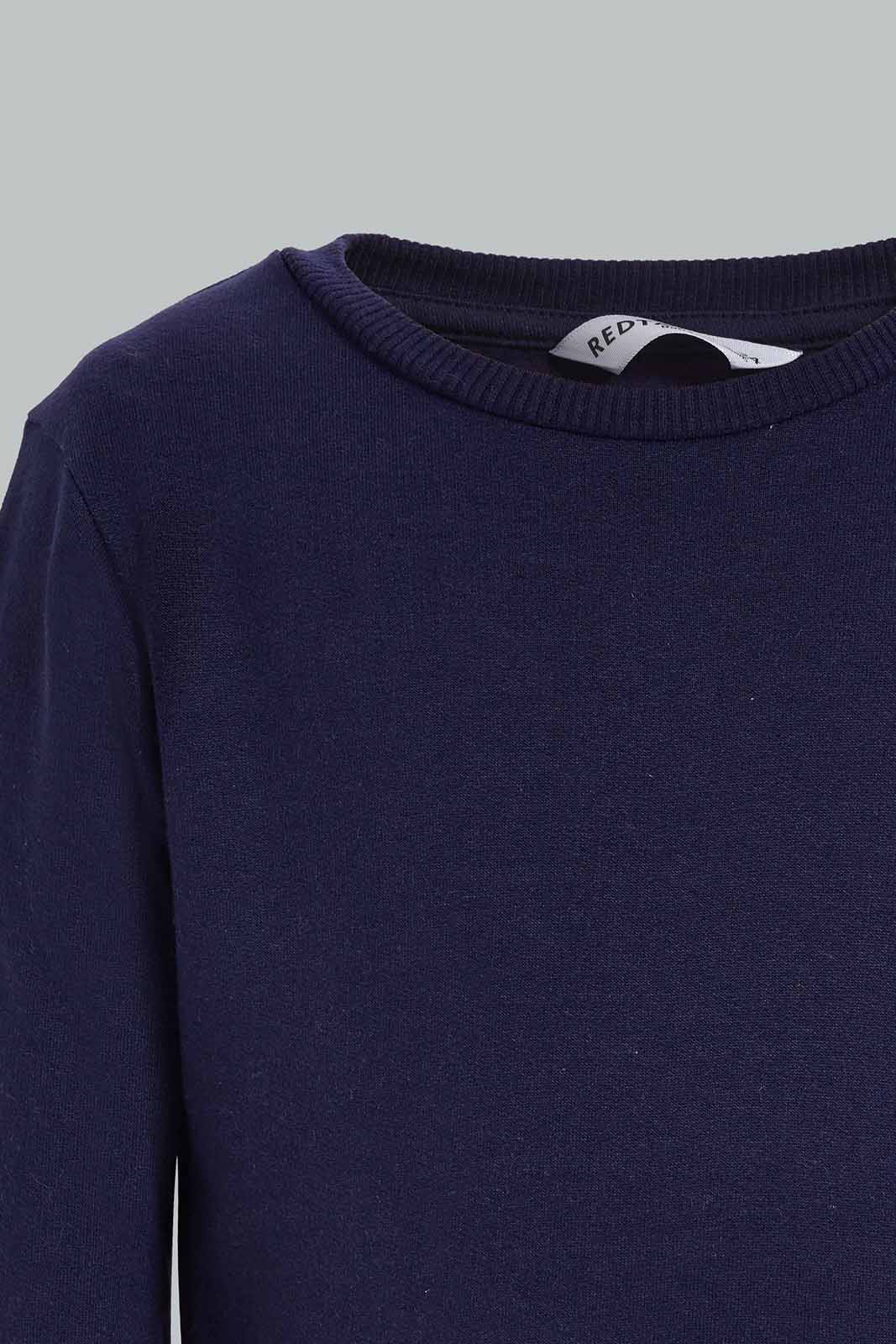 Baby Girls Navy And Pink Sweatshirt (Pack of 2)