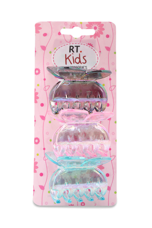 Redtag-S/3-Hair-Claw-Category:Hair-Accessories,-Colour:Assorted,-Dept:Girls,-Filter:Girls-Accessories,-GIR-Hair-Accessories,-New-In,-New-In-GIR-ACC,-Non-Sale,-S23A,-Section:Girls-(0-to-14Yrs)-Girls-