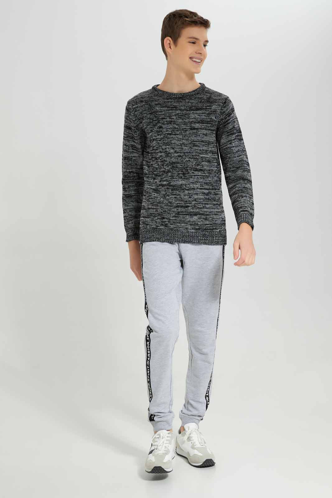 Redtag-Grey-Melange-Coordinated-Strength-And-Courage-Active-Pants-BSR-Joggers,-Category:Joggers,-Colour:Grey,-Deals:New-In,-Filter:Senior-Boys-(8-to-14-Yrs),-New-In-BSR-APL,-Non-Sale,-Section:Boys-(0-to-14Yrs),-TBL,-W22A-Senior-Boys-9 to 14 Years
