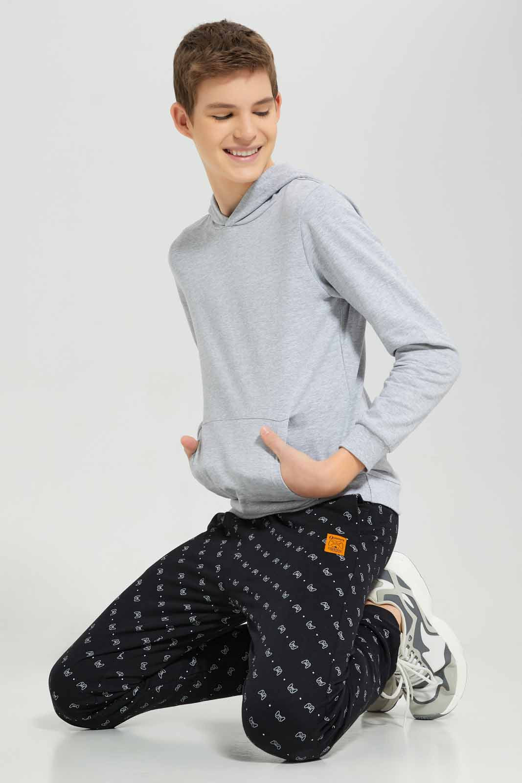 Redtag-Black-Coordinated-Gaming-AOP-Active-Pants-BSR-Joggers,-Category:Joggers,-Colour:Black,-Deals:New-In,-Filter:Senior-Boys-(8-to-14-Yrs),-New-In-BSR-APL,-Non-Sale,-Section:Boys-(0-to-14Yrs),-TBL,-W22A-Senior-Boys-9 to 14 Years