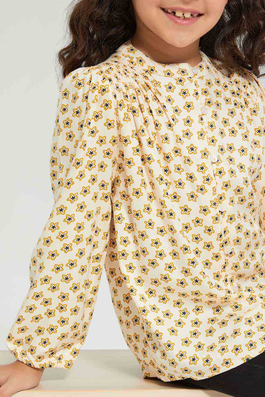 Redtag-AOP-Long-Sleeve-Blouse-Category:Blouses,-Colour:Assorted,-Deals:New-In,-Dept:Girls,-Filter:Girls-(2-to-8-Yrs),-GIR-Blouses,-New-In-GIR-APL,-Non-Sale,-Section:Girls-(0-to-14Yrs),-W22B-Girls-2 to 8 Years