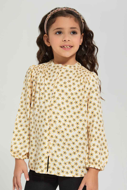 Redtag-AOP-Long-Sleeve-Blouse-Category:Blouses,-Colour:Assorted,-Deals:New-In,-Dept:Girls,-Filter:Girls-(2-to-8-Yrs),-GIR-Blouses,-New-In-GIR-APL,-Non-Sale,-Section:Girls-(0-to-14Yrs),-W22B-Girls-2 to 8 Years