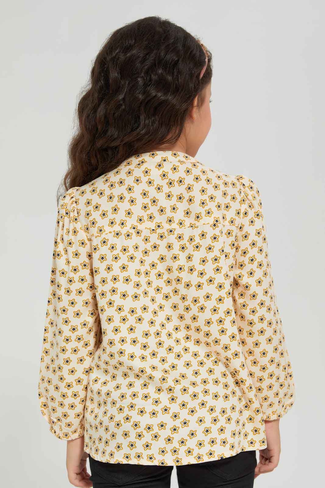 Redtag-AOP-Long-Sleeve-Blouse-Category:Blouses,-Colour:Assorted,-Deals:New-In,-Dept:Girls,-Filter:Girls-(2-to-8-Yrs),-GIR-Blouses,-New-In-GIR-APL,-Non-Sale,-Section:Girls-(0-to-14Yrs),-W22B-Girls-2 to 8 Years