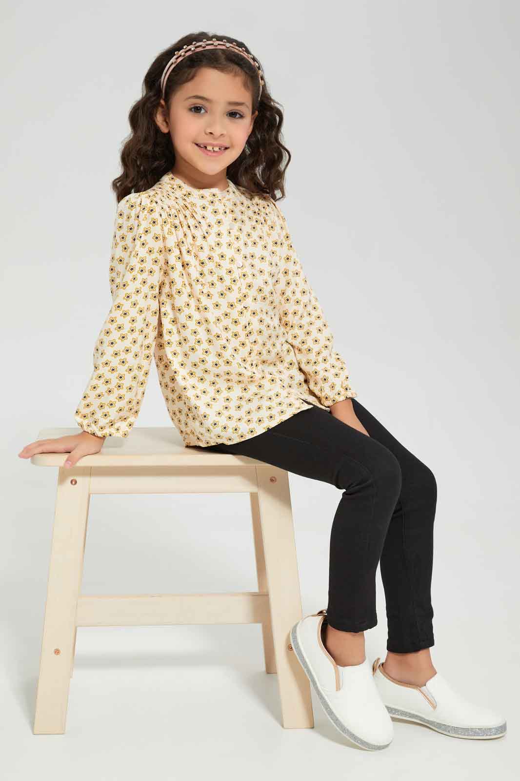 Redtag-AOP-Long-Sleeve-Blouse-Category:Blouses,-Colour:Assorted,-Deals:New-In,-Dept:Girls,-Filter:Girls-(2-to-8-Yrs),-GIR-Blouses,-New-In-GIR-APL,-Non-Sale,-Section:Girls-(0-to-14Yrs),-W22B-Girls-2 to 8 Years