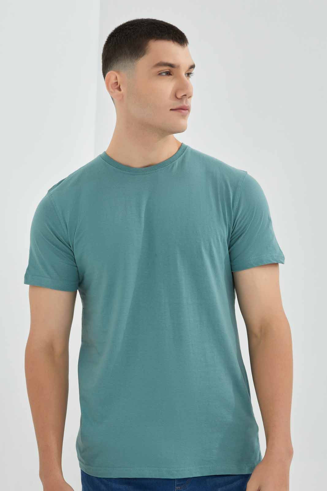 Redtag-GREEN-T-Shirt-Category:T-Shirts,-Colour:Green,-Deals:New-In,-Filter:Men's-Clothing,-Men-T-Shirts,-NDAY,-New-In-Men-APL,-Non-Sale,-Section:Men,-TBL,-W22B-Men's-