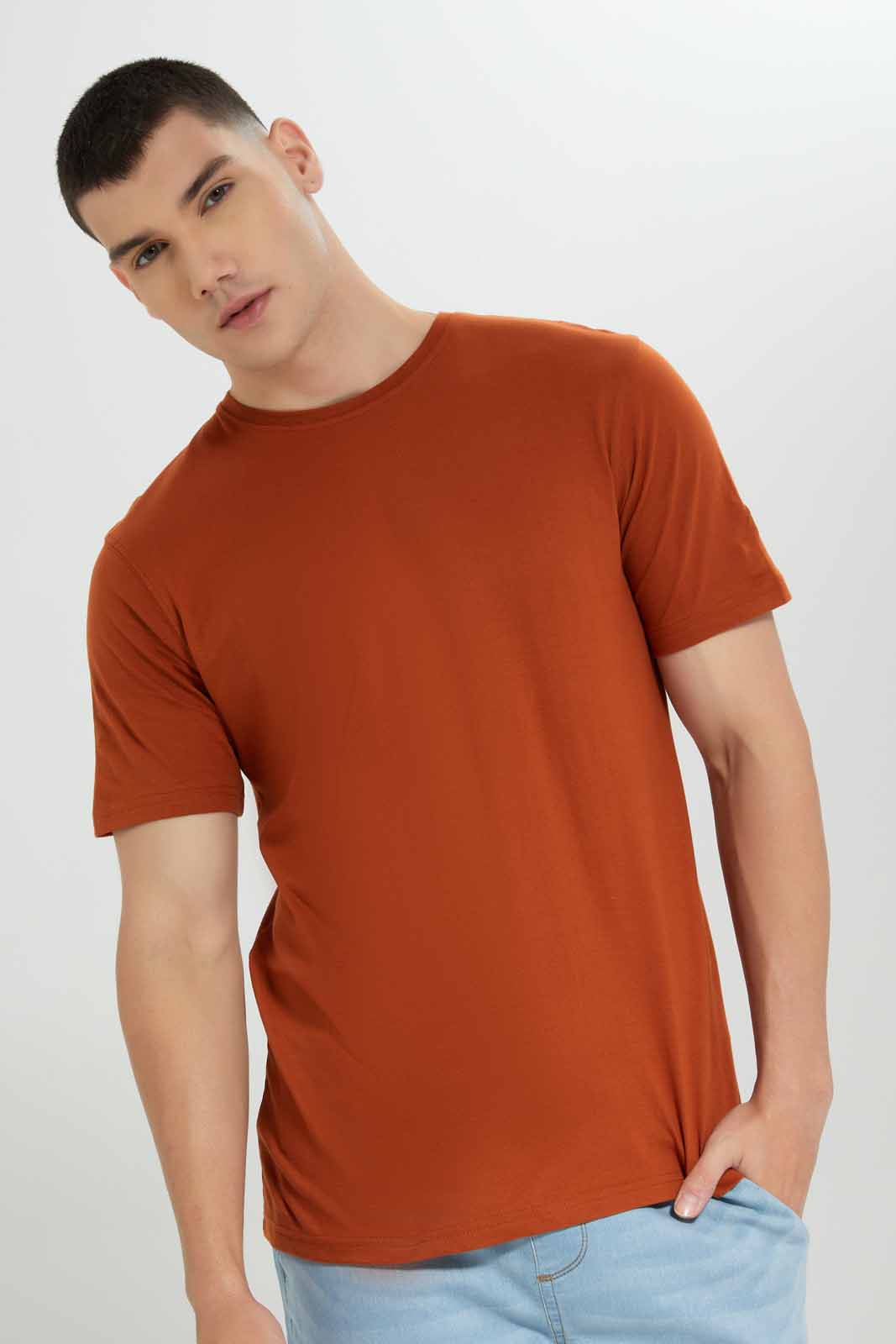 Redtag-ORANGE-T-Shirt-Category:T-Shirts,-Colour:Orange,-Deals:New-In,-Filter:Men's-Clothing,-Men-T-Shirts,-New-In-Men-APL,-Non-Sale,-Section:Men,-TBL,-W22B-Men's-