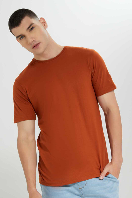 Redtag-ORANGE-T-Shirt-Category:T-Shirts,-Colour:Orange,-Deals:New-In,-Filter:Men's-Clothing,-Men-T-Shirts,-New-In-Men-APL,-Non-Sale,-Section:Men,-TBL,-W22B-Men's-