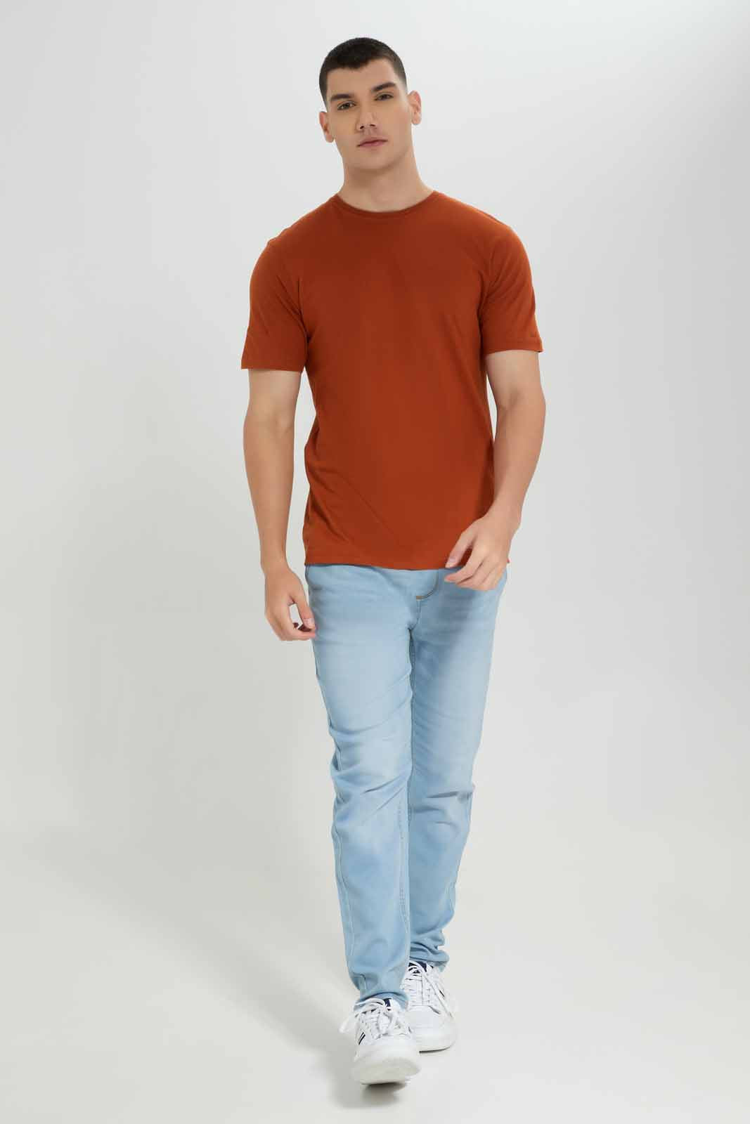 Redtag-ORANGE-T-Shirt-Category:T-Shirts,-Colour:Orange,-Deals:New-In,-Filter:Men's-Clothing,-Men-T-Shirts,-New-In-Men-APL,-Non-Sale,-Section:Men,-TBL,-W22B-Men's-