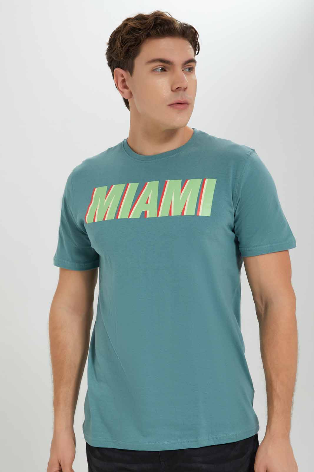 Men Green Miami T-Shirt