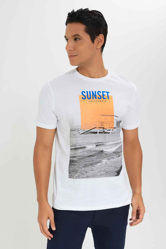 Redtag-WHITE-Graphic-T-Shirt-Category:T-Shirts,-Colour:White,-Deals:New-In,-Dept:Menswear,-Filter:Men's-Clothing,-Men-T-Shirts,-New-In-Men-APL,-Non-Sale,-Section:Men,-TBL,-W22B-Men's-