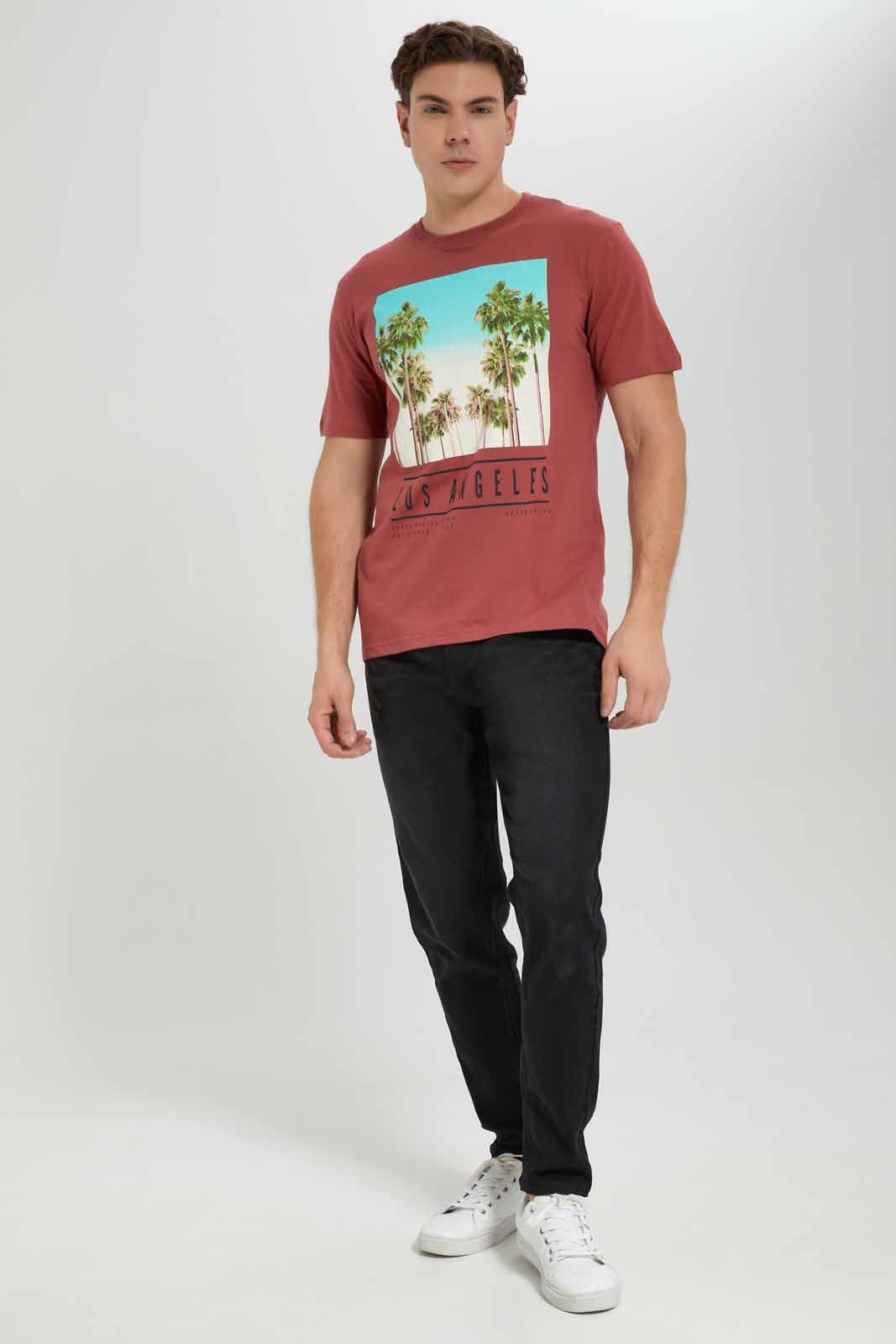 Redtag-RED-Graphic-T-Shirt-Category:T-Shirts,-Colour:Red,-Deals:New-In,-Filter:Men's-Clothing,-Men-T-Shirts,-New-In-Men-APL,-Non-Sale,-Section:Men,-TBL,-W22B-Men's-