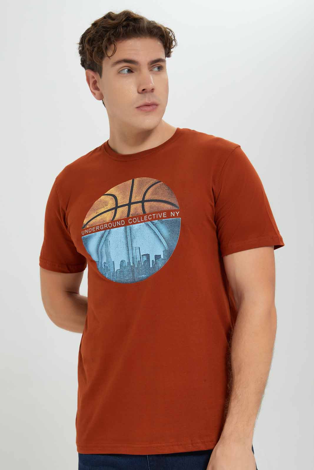 Redtag-ORANGE-Graphic-T-Shirt-Category:T-Shirts,-Colour:Orange,-Deals:New-In,-Filter:Men's-Clothing,-Men-T-Shirts,-New-In-Men-APL,-Non-Sale,-Section:Men,-TBL,-W22B-Men's-