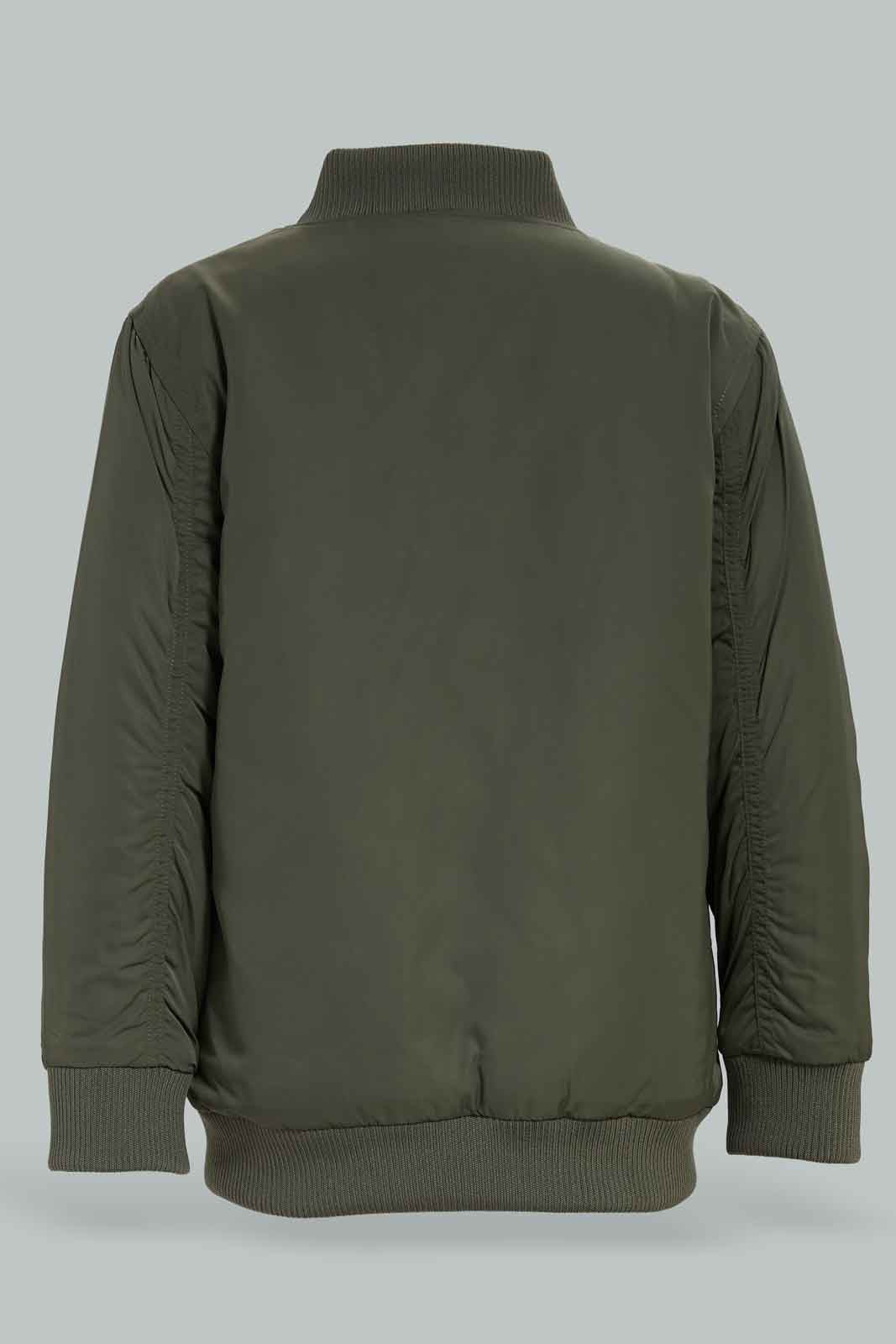 Redtag-Olive-Bombar-Jacket-Category:Jackets,-Colour:Green,-Deals:New-In,-Filter:Girls-(2-to-8-Yrs),-GIR-Jackets,-New-In-GIR-APL,-Non-Sale,-Section:Girls-(0-to-14Yrs),-W22B-Girls-