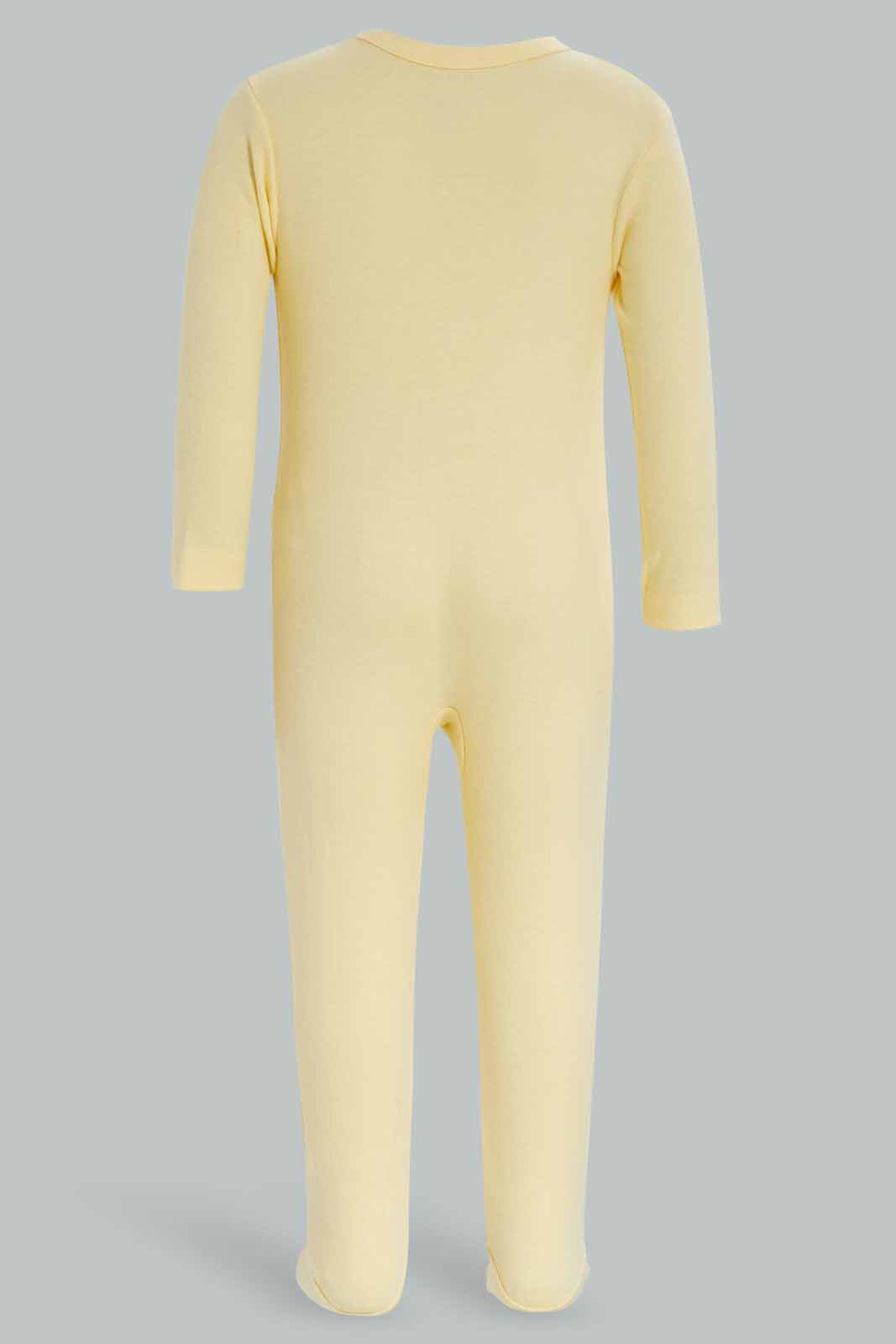 Redtag-Yellow-Zebra-2-Piece-Pack-Sleep-Suits-Category:Sleepsuits,-Colour:Yellow,-Deals:New-In,-Filter:Baby-(0-to-12-Mths),-NBB-Sleepsuits,-New-In-NBB-APL,-Non-Sale,-Section:Boys-(0-to-14Yrs),-W22A-Baby-0 to 12 Months