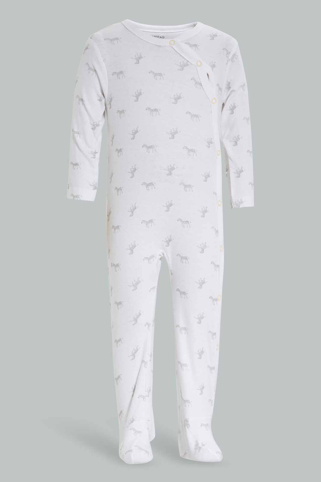 Redtag-Yellow-Zebra-2-Piece-Pack-Sleep-Suits-Category:Sleepsuits,-Colour:Yellow,-Deals:New-In,-Filter:Baby-(0-to-12-Mths),-NBB-Sleepsuits,-New-In-NBB-APL,-Non-Sale,-Section:Boys-(0-to-14Yrs),-W22A-Baby-0 to 12 Months