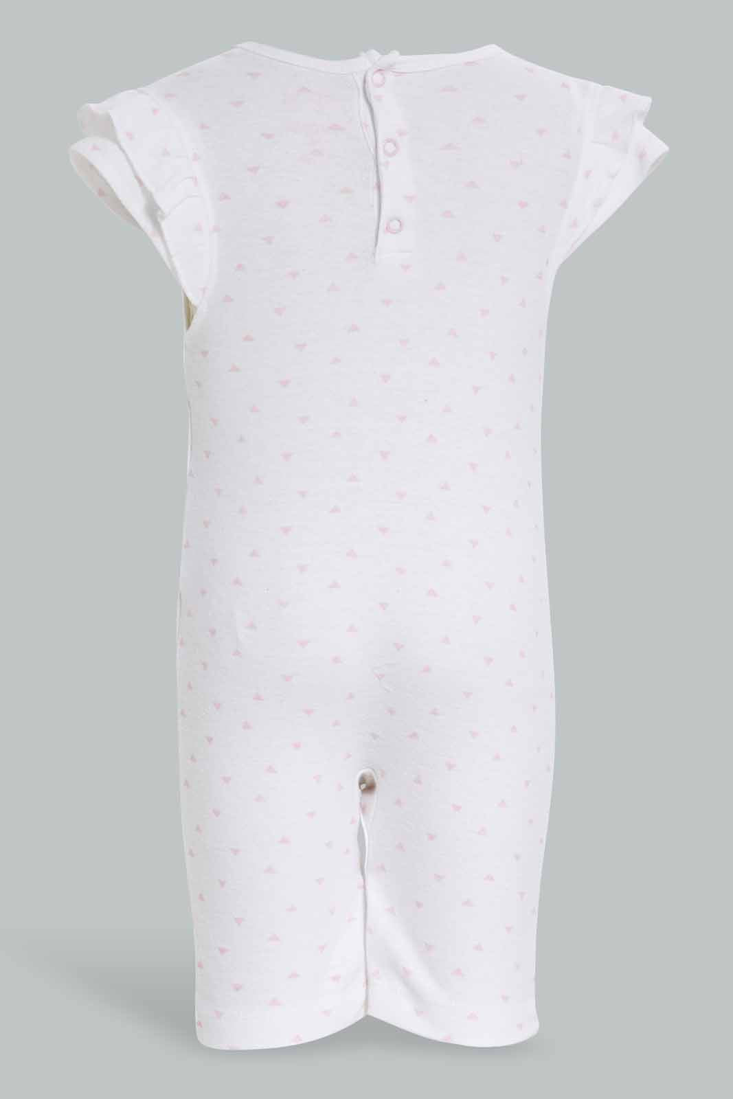 Redtag-Pink-Roarsome-2-Piece-Pack-Romper-Category:Sleepsuits,-Colour:Apricot,-Deals:New-In,-Filter:Baby-(0-to-12-Mths),-NBG-Sleepsuits,-New-In-NBG-APL,-Non-Sale,-Section:Girls-(0-to-14Yrs),-W22A-Baby-0 to 12 Months