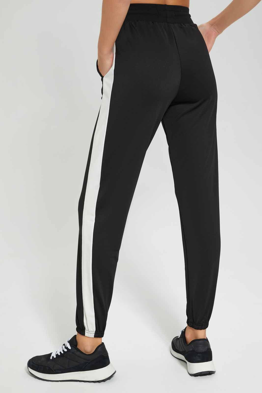 Redtag-Black-Active-Pant-with-side-tape-Category:Joggers,-Colour:Black,-Deals:New-In,-Filter:Women's-Clothing,-New-In-Women-APL,-Non-Sale,-Section:Women,-W22A,-Women-Joggers-Women's-