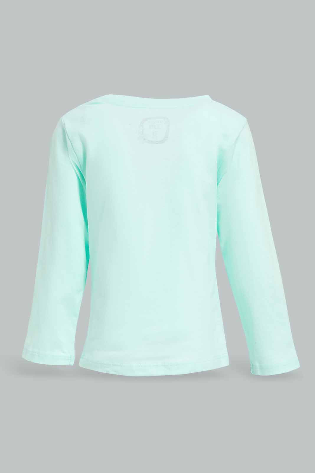 Redtag-Light-Blue-Placement-Print-T-Shirt-Category:T-Shirts,-Colour:Blue,-Deals:New-In,-Filter:Infant-Girls-(3-to-24-Mths),-ING-T-Shirts,-New-In-ING-APL,-Non-Sale,-Section:Girls-(0-to-14Yrs),-TBL,-W22A-Infant-Girls-3 to 24 Months