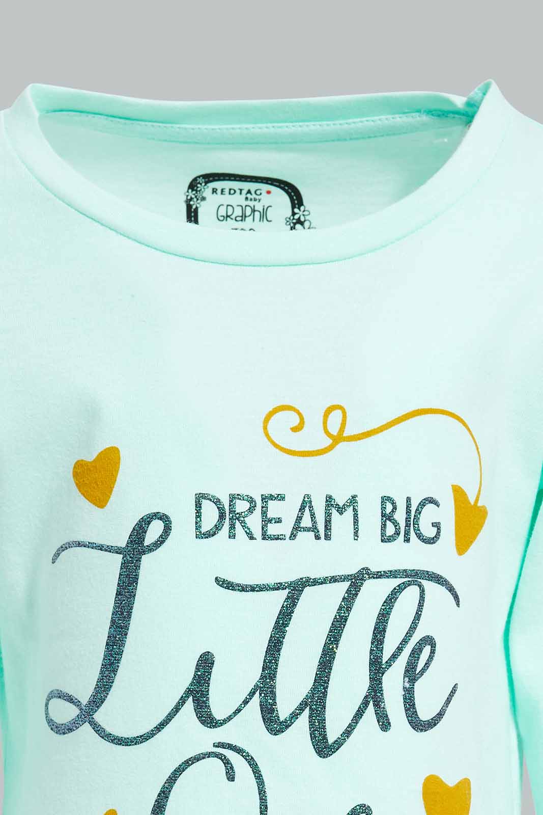 Redtag-Light-Blue-Placement-Print-T-Shirt-Category:T-Shirts,-Colour:Blue,-Deals:New-In,-Filter:Infant-Girls-(3-to-24-Mths),-ING-T-Shirts,-New-In-ING-APL,-Non-Sale,-Section:Girls-(0-to-14Yrs),-TBL,-W22A-Infant-Girls-3 to 24 Months